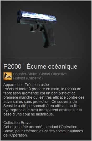 P2000 | Ecume Océanique Skin CSGO